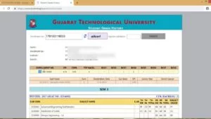 GTU Student Grade History