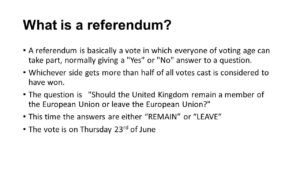 What is the Referendum?