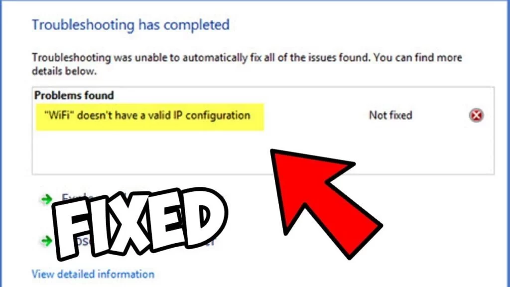 Wifi Does Not Have An Ip Address And Cannot Connect To The Internet
