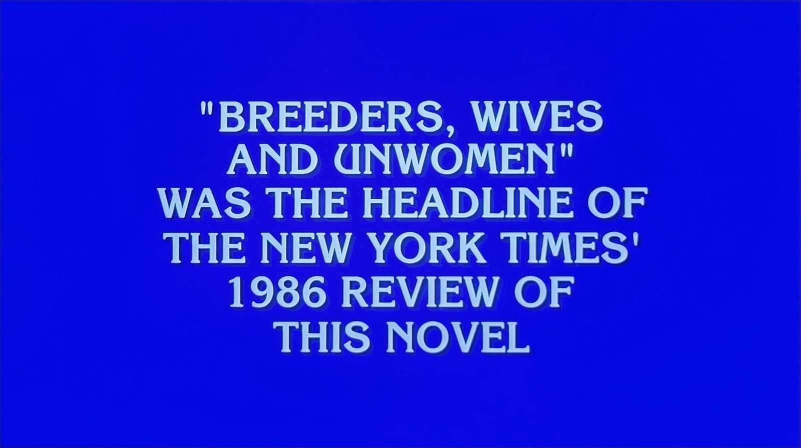 Breeders Wives And Unwomen 1986 Novel