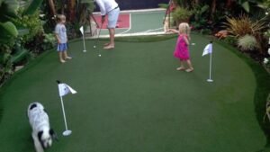 Putting Game Played On A Circular Area On A Lawn