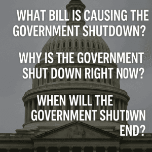 Bill Caused the U.S. Government Shutdown