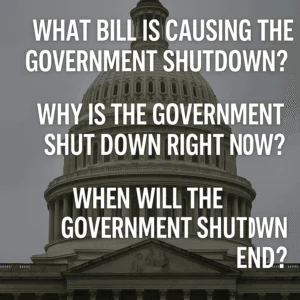 Bill Caused the U.S. Government Shutdown