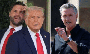 Newsom Rips Trump and Vance