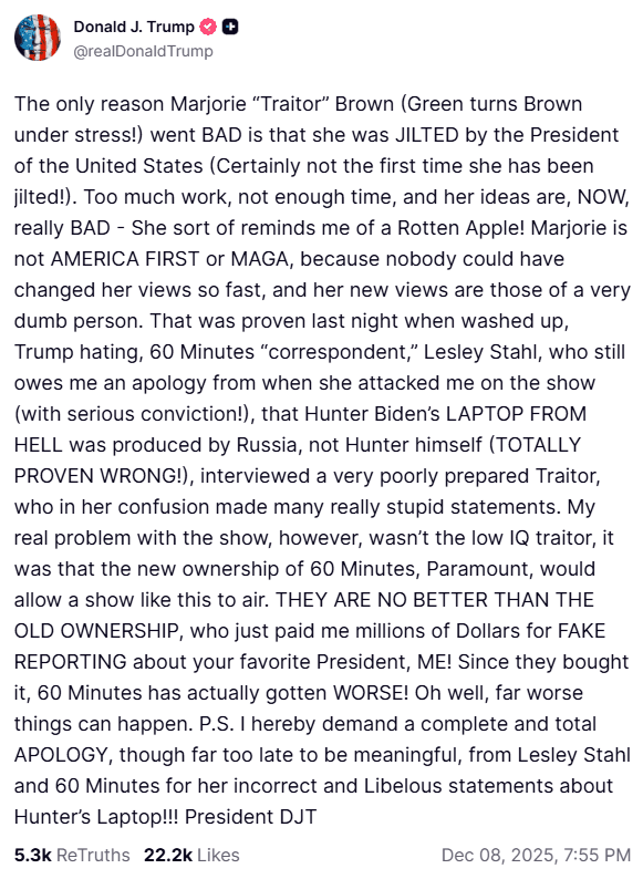 Donald Trump via Truth Social