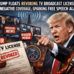 Trump Floats Revoking TV Broadcast Licenses Over Negative Coverage, Sparking Free Speech Alarm