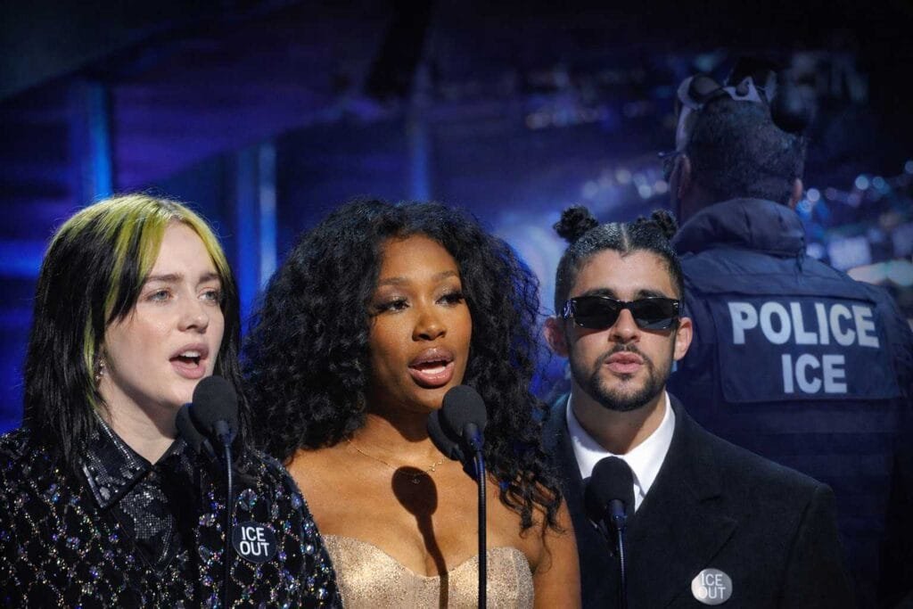 Music’s Biggest Stars Protest ICE at the Grammys as Trump’s Immigration Crackdown Looms Over Awards Night