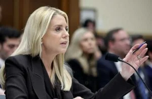 Pam Bondi Caught Flipping Through ‘Burn Book’ During Explosive House Hearing