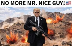 Trump Shares an AI Image of Himself With an Assault Rifle in a Post About Iran