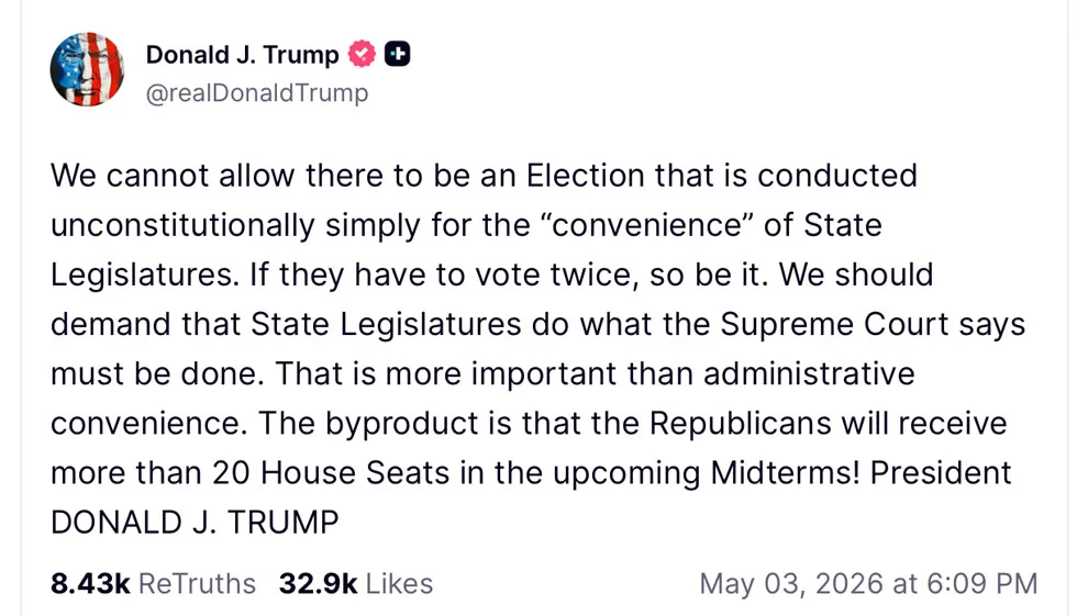 trump midterm election post via truth social cnn com